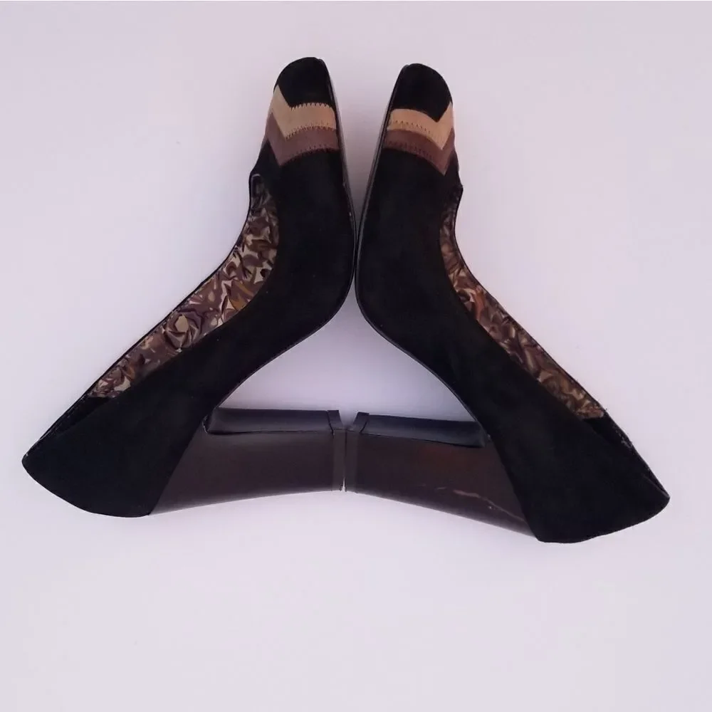 Missoni suede chunky heels